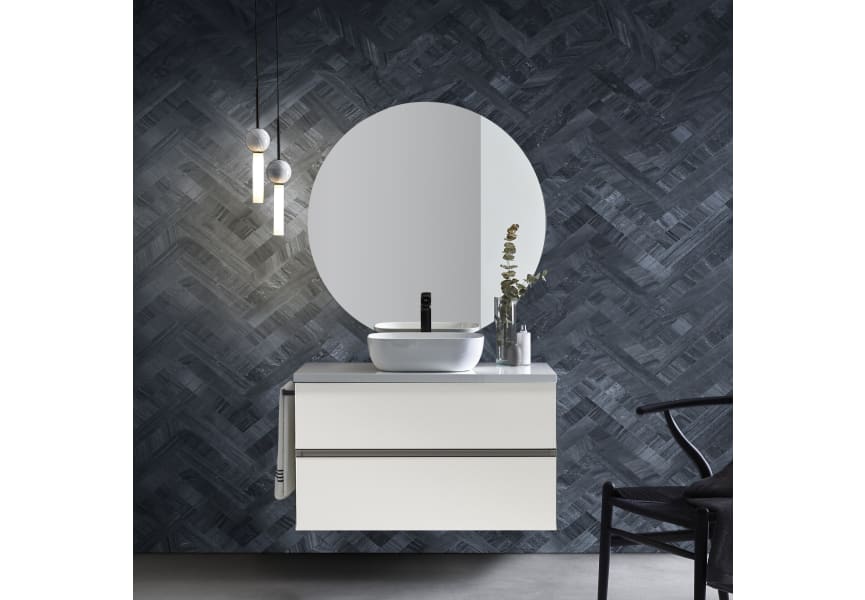 Conjunto mueble de baño con lavabo sobre encimera Hana Sanchis principal 1