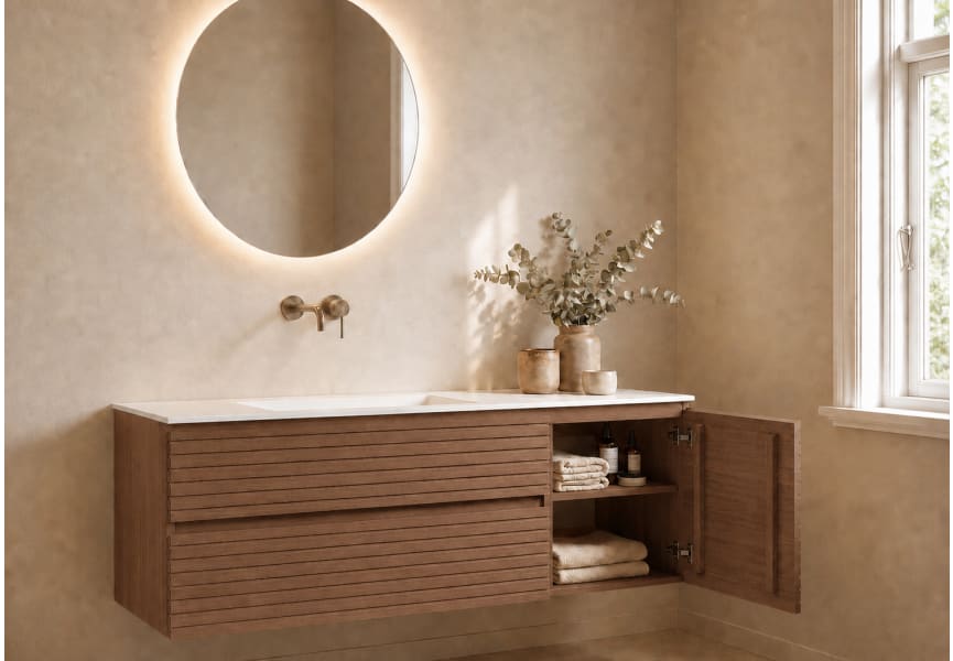 Meuble de salle de bains Alpes 21 Bruntec avec lavabo « Solid Surface » détail 8