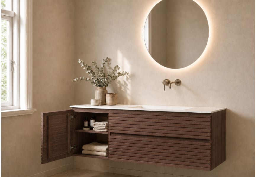 Meuble de salle de bains Alpes 21 Bruntec avec lavabo « Solid Surface » détail 9
