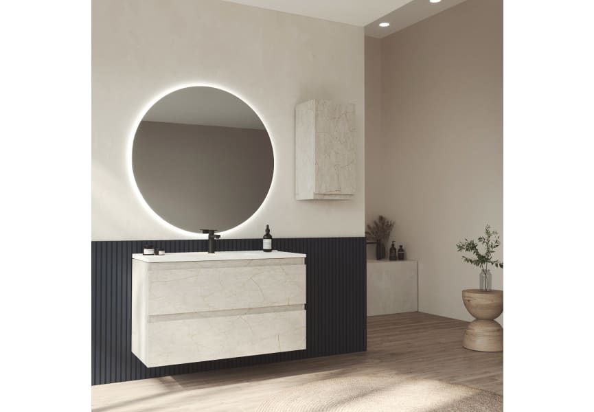 Mueble de baño MDF lacado fondo reducido 37.8 cm Vilma Bruntec principal 2