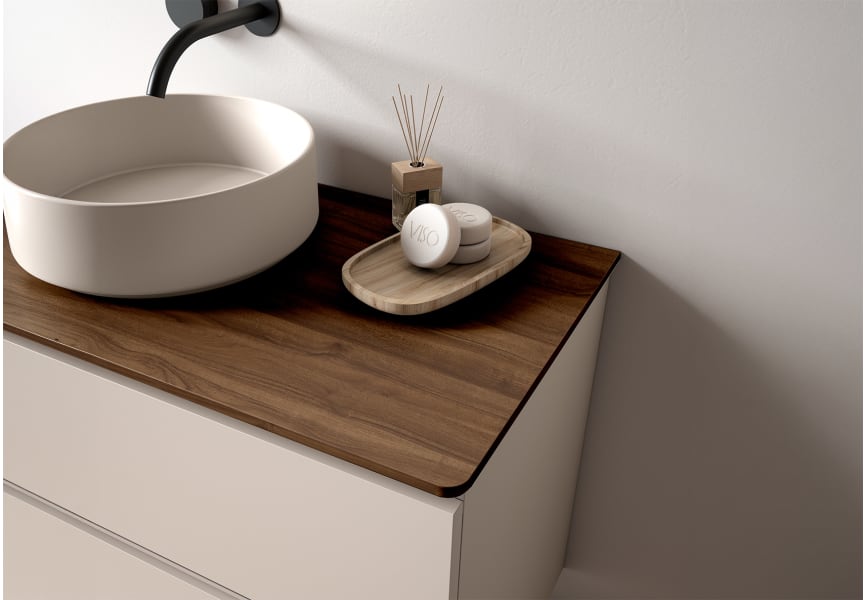 Meuble de salle de bains avec plan de toilette en bois MDF hydrofuge Granada Visobath détail 5