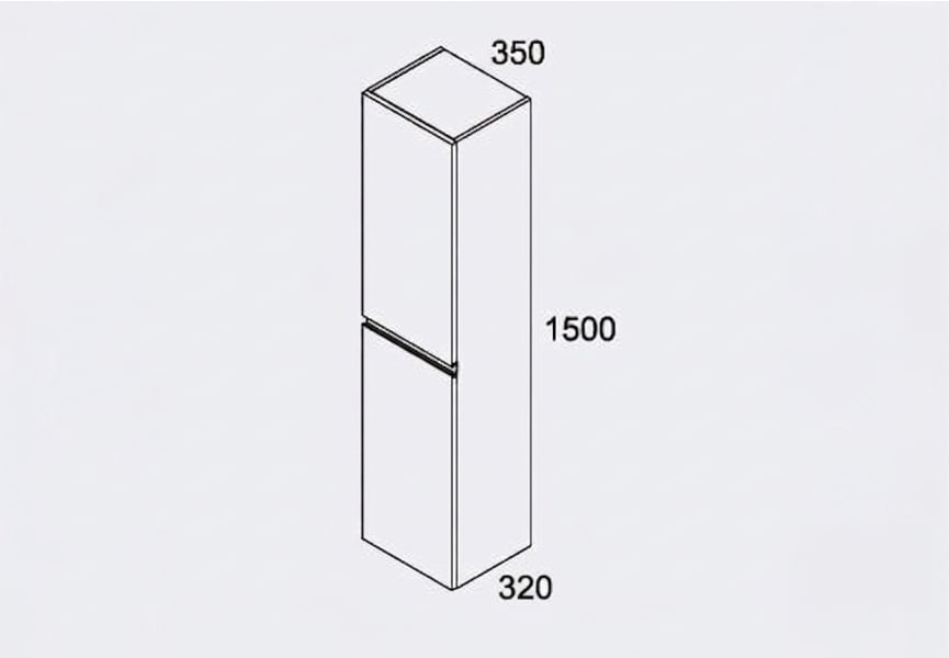 Columna de baño Roma Bruntec croquis 4