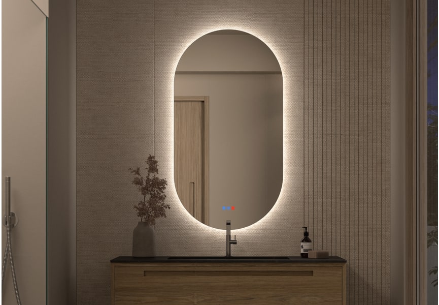 Espejo de baño con luz LED Denia Bruntec principal 1