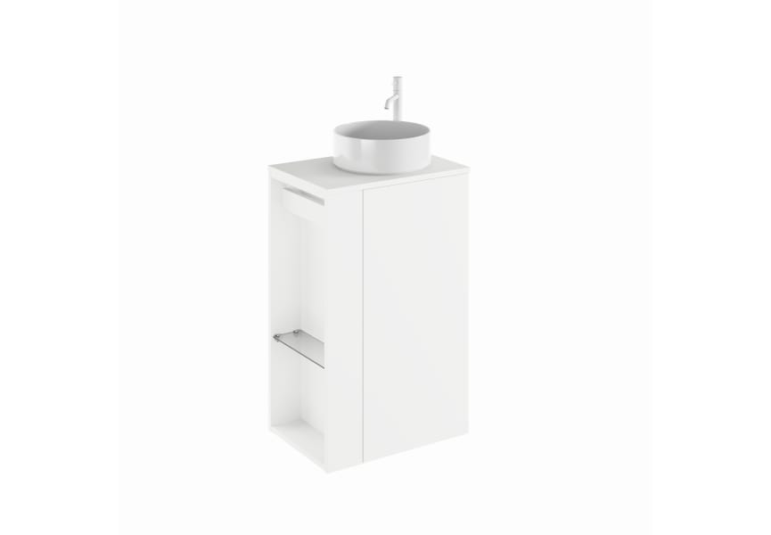 Mueble de baño Bassi Royo con encimera de madera  fondo reducido principal 8
