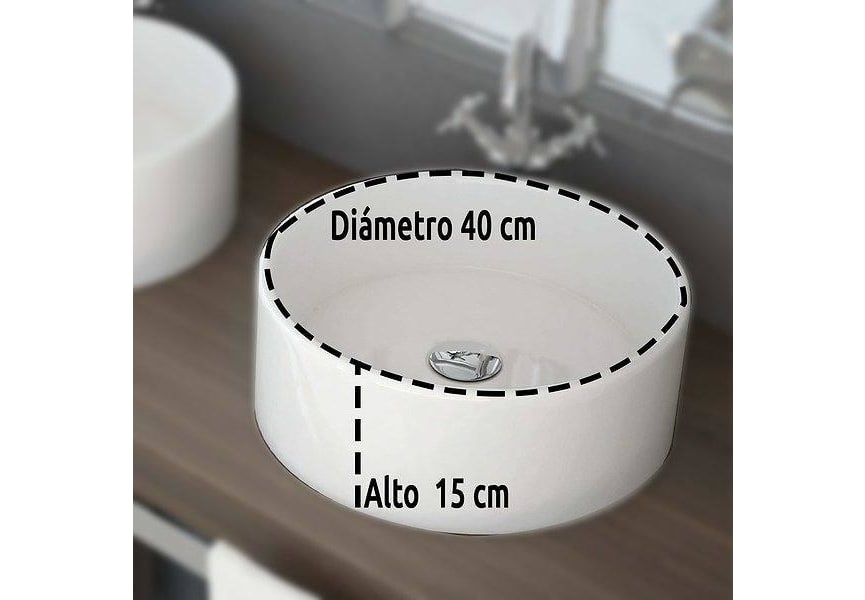 Lavabo sobre encimera Tebas Art and Bath detalle 1