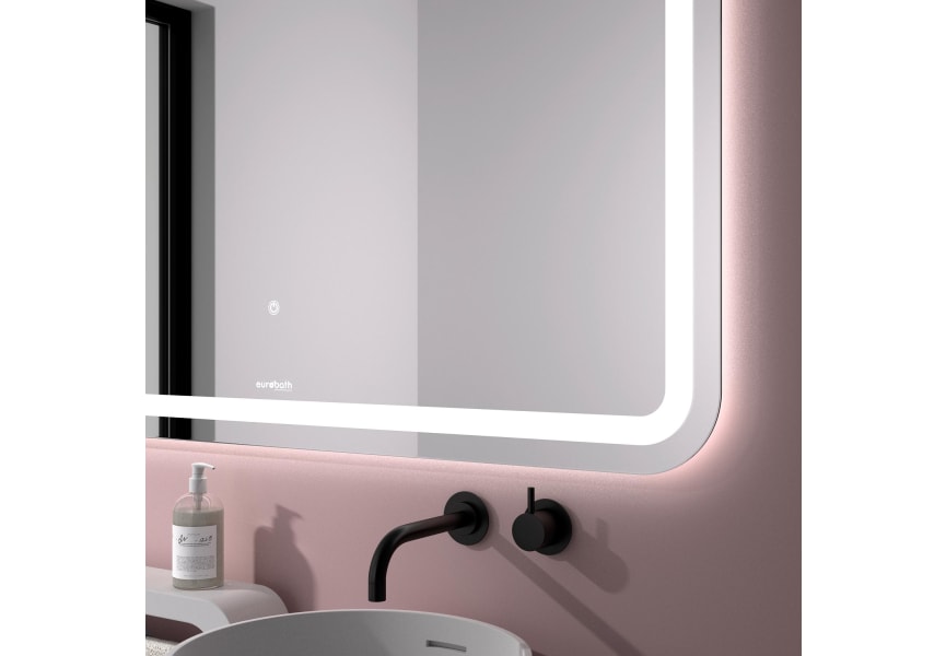 Espejo de baño con luz LED Sicilia Eurobath detalle 3