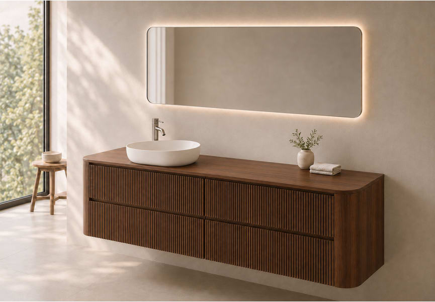 Mueble de baño con encimera de madera Duna Bruntec principal 7