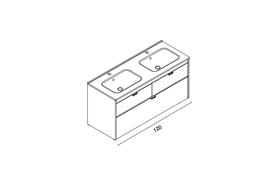 Conjunto mueble de baño Logika Royo croquis 9