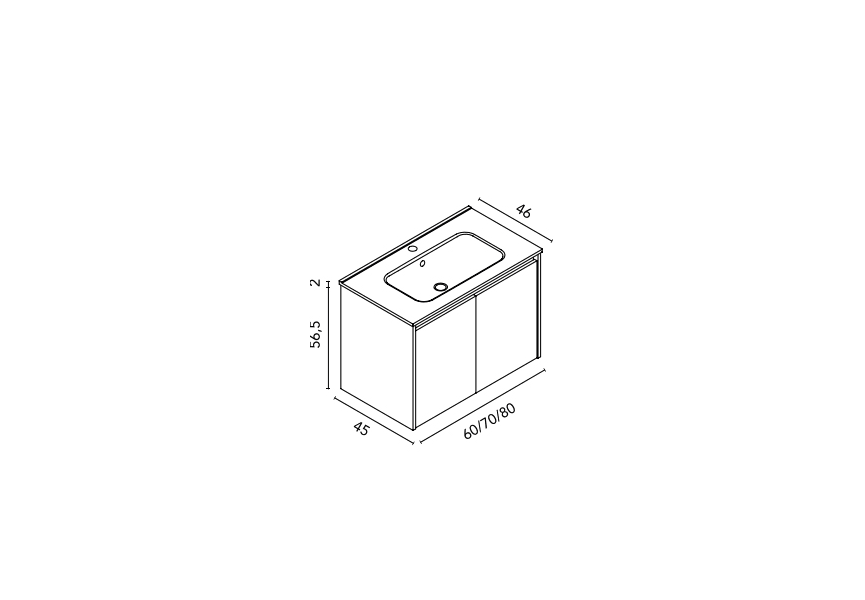 Conjunto mueble de baño Sansa Royo croquis 7