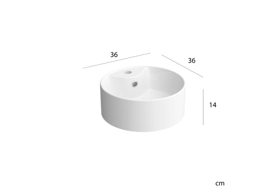Conjunto mueble de baño con lavabo sobre encimera Born Salgar detalle 1