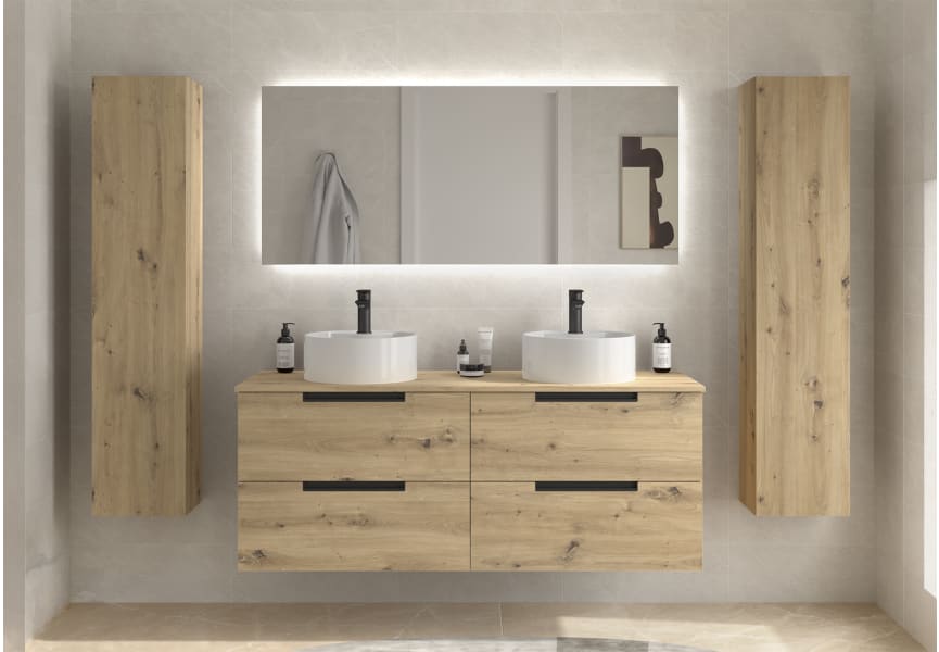 Ensemble de meubles de salle de bains Leni Salgar avec vasque à poser principal 2