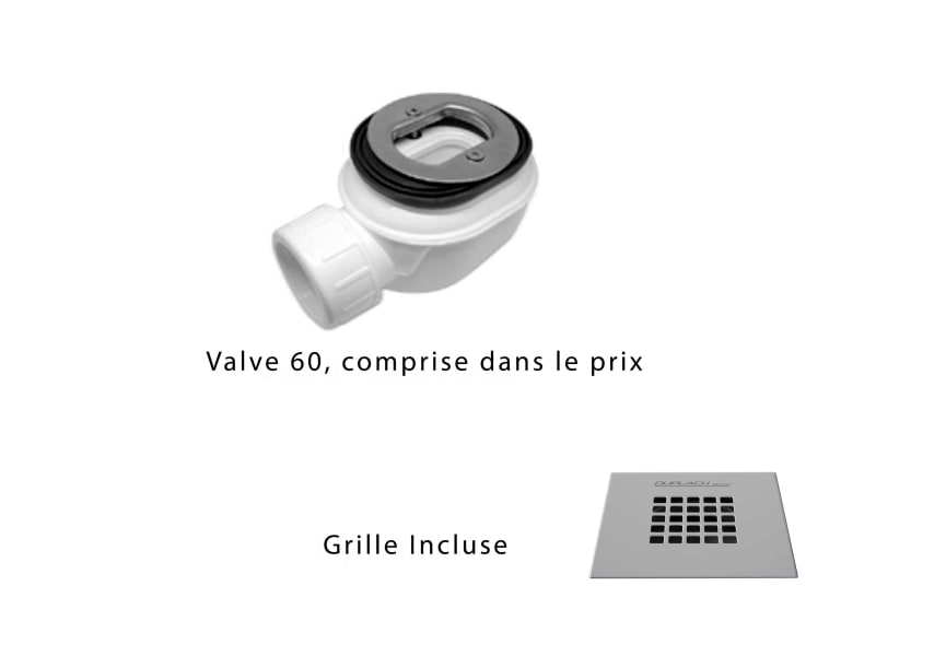 Receveur de douche en résine Stone Plus Bruntec option 4