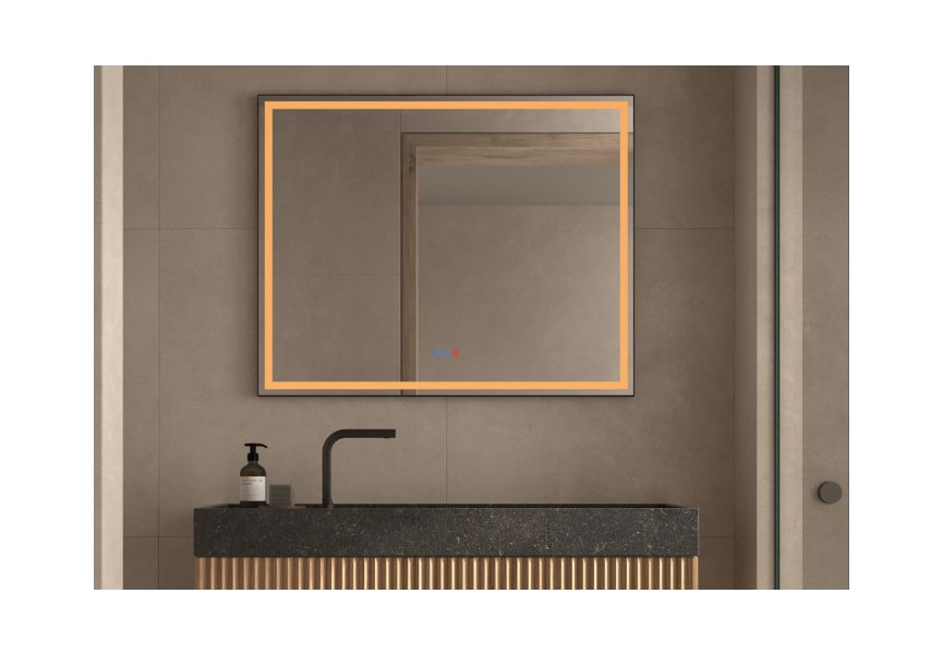 Miroir de salle de bains avec l'éclairage LED Rua Bruntec principal 0
