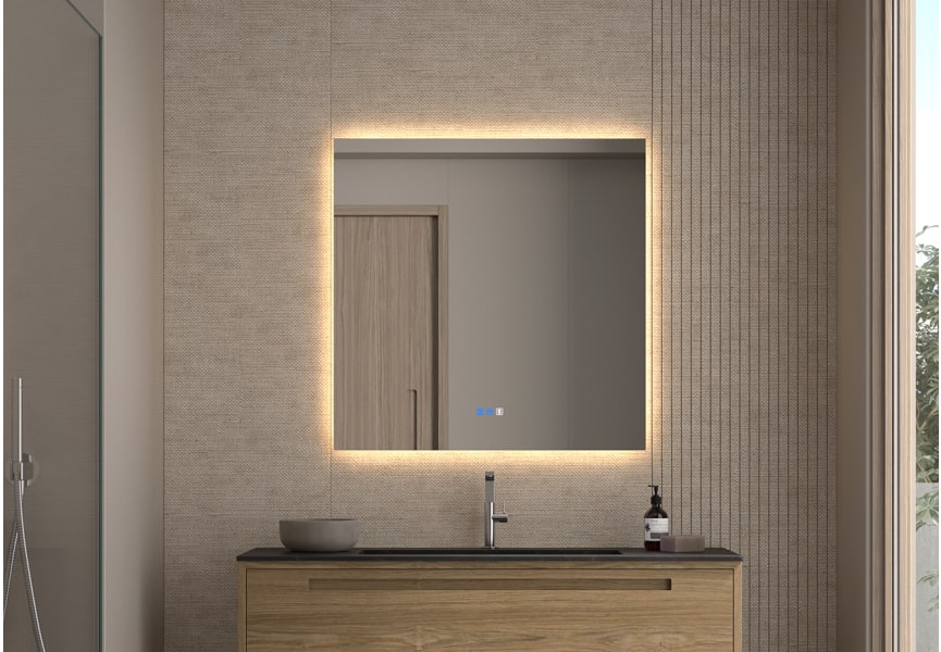 Espejo de baño con luz LED Dune Bruntec principal 2