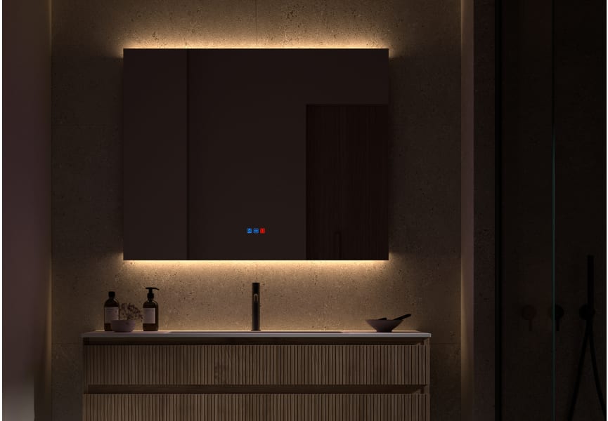 Miroir de salle de bains avec éclairage LED Casiopea Bruntec détail 6