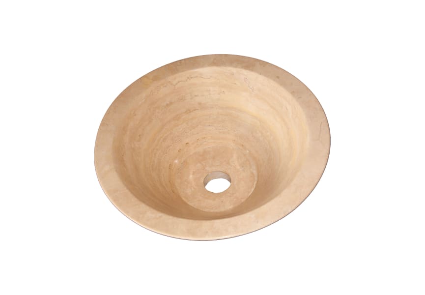 Lavabo de mármol natural Cónico Bruntec detalle 1