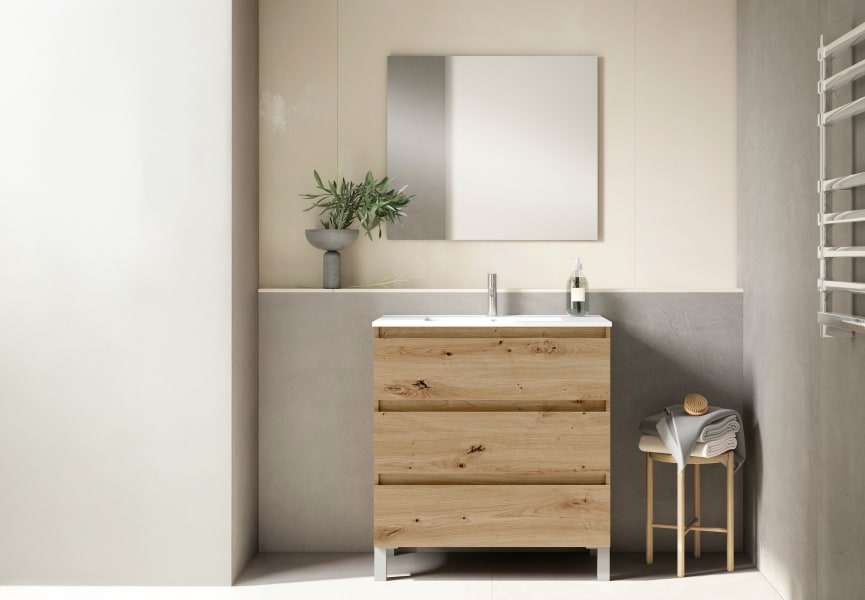 Mueble de baño fondo reducido 39.5 cm Box Viso principal 4
