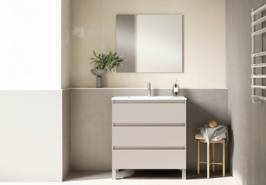 Mueble de baño fondo reducido 39.5 cm Box Viso principal 5