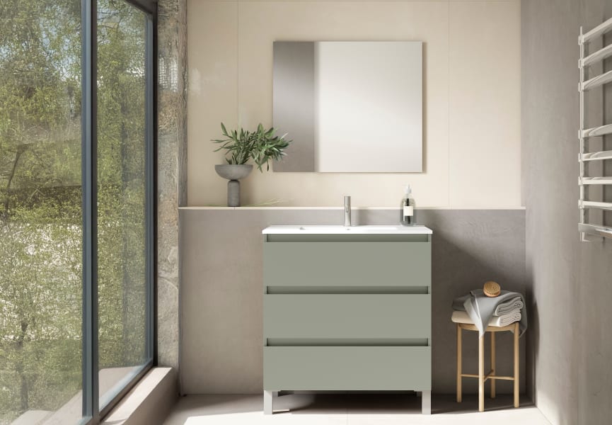 Mueble de baño fondo reducido 39.5 cm Box Viso principal 6