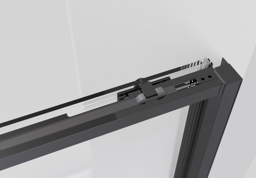 Paroi de douche noire Twenty Spazio GME détail 5