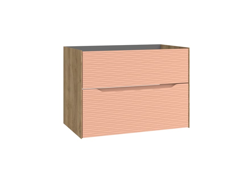 Meuble de salle de bains avec plan de toilette bois Sahara Coycama principal 13