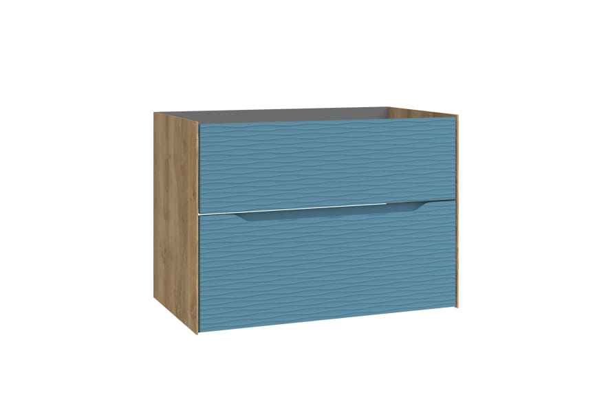 Meuble de salle de bains avec plan de toilette bois Sahara Coycama principal 9
