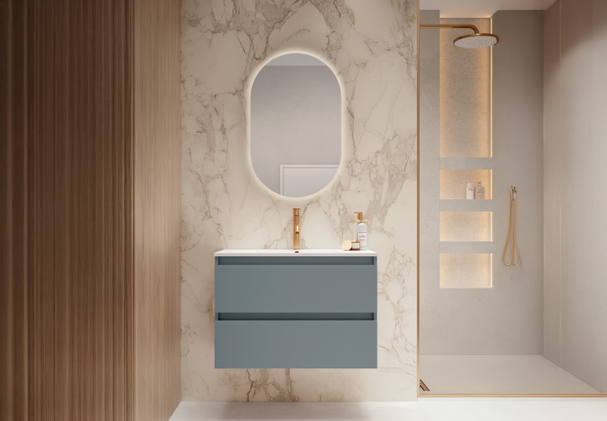 Meuble de salle de bains à faible profondeur 39.5 cm Nido Viso principal 2