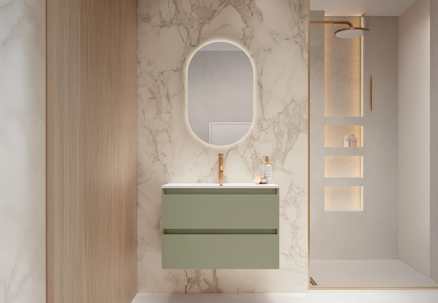 Meuble de salle de bains à faible profondeur 39.5 cm Nido Viso principal 6