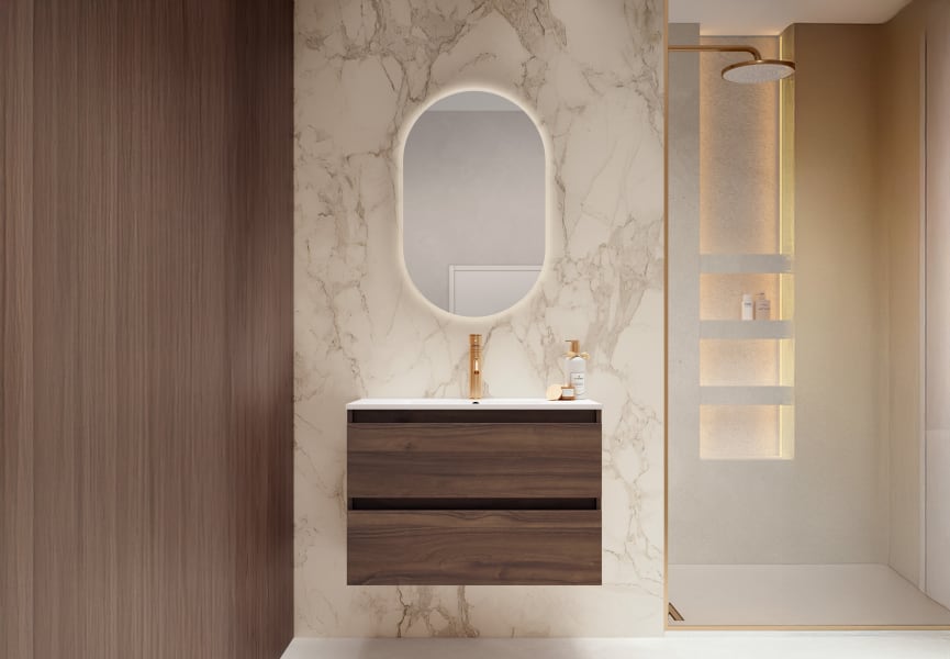 Meuble de salle de bains à faible profondeur 39.5 cm Nido Viso principal 7