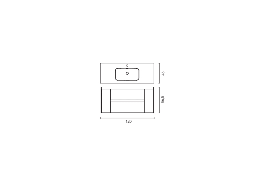 Conjunto mueble de baño Alfa Royo croquis 10