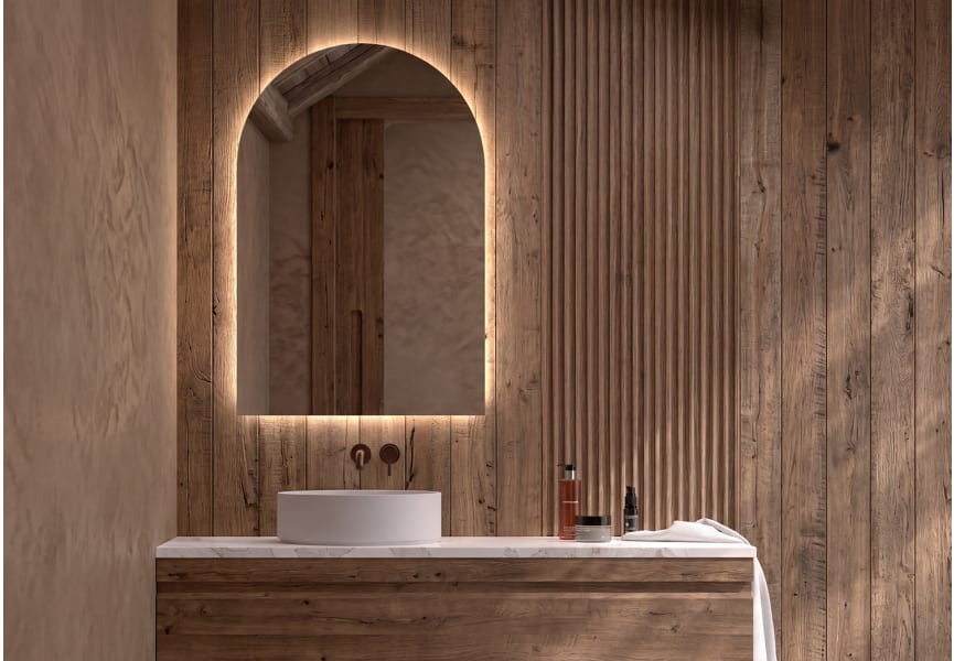 Miroir en arc de cercle avec éclairage LED Lama Bruntec Bruntec environnement 7