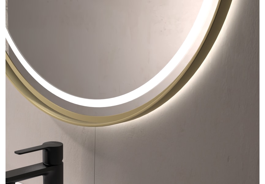 Miroir de salle de bains avec éclairage LED Caicos Eurobath détail 4