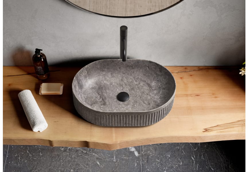 Lavabo sobre encimera Striae Bathco oval principal 0