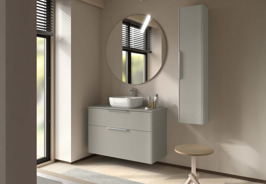 Luva Salgar meuble de salle de bain en bois avec plan de toilette environnement 5