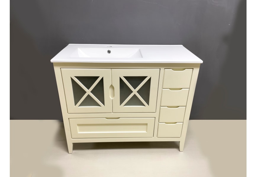 Conjunto mueble de baño rústico Kai Bruntec detalle 4