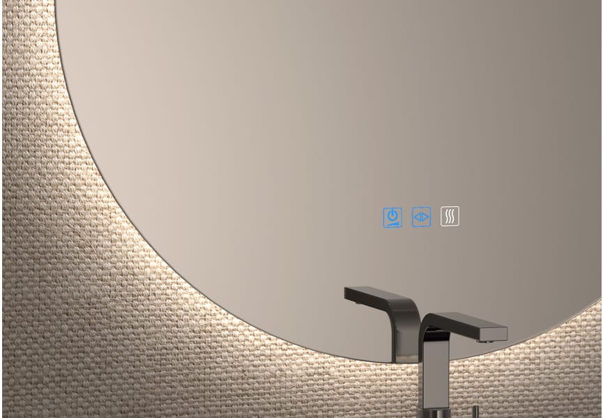 Miroir de salle de bain avec éclairage LED Bruntec Atria détail 9