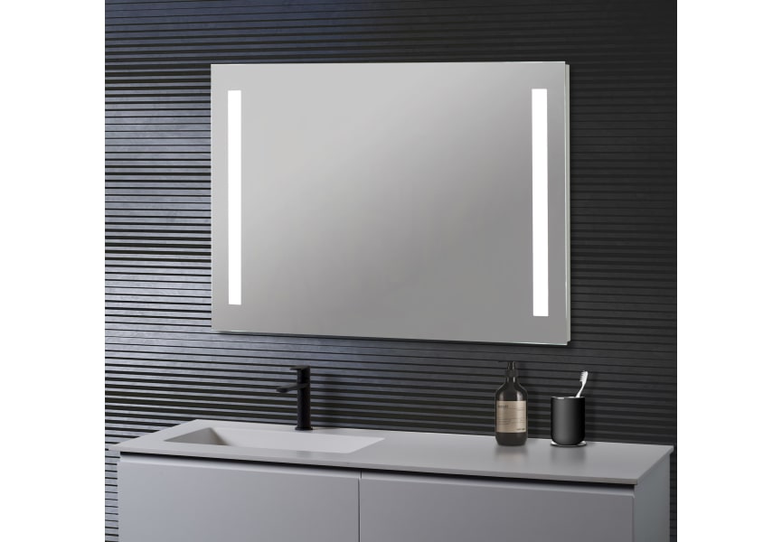 Miroir de salle de bains avec éclairage LED Liberty Bruntec principal 1