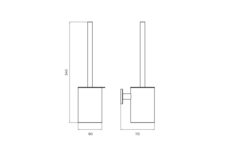 Escobillero de baño Essential Medimex croquis 7