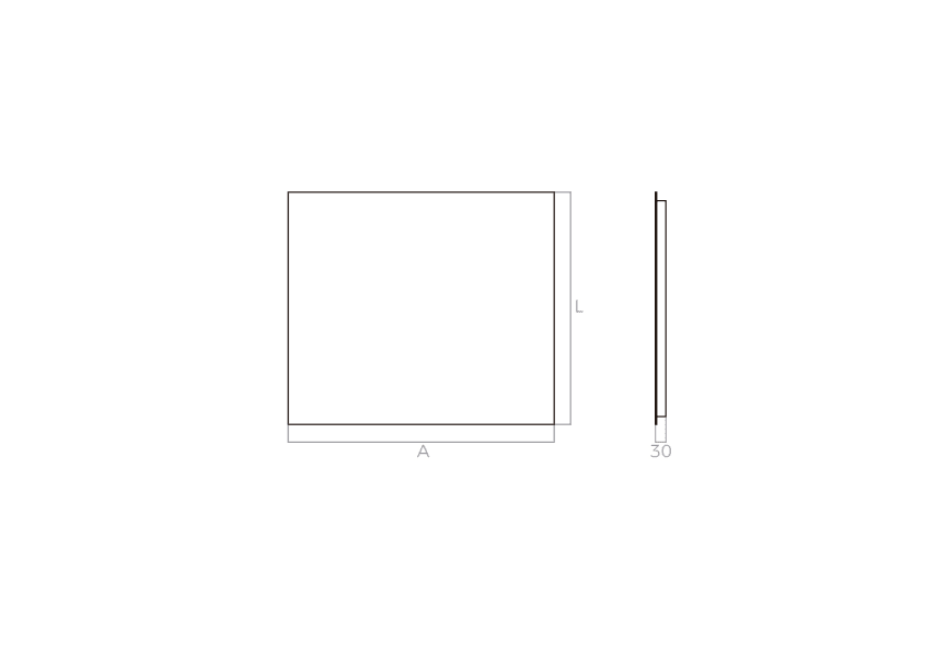Espejo de baño con luz LED Dune Bruntec croquis 8