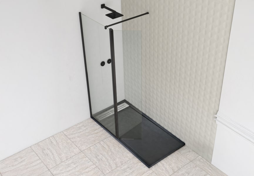 Paroi de douche Austral profilé noir Bruntec principal 0