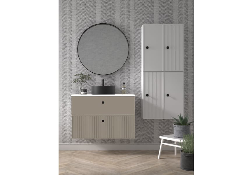 Meuble de salle de bains avec plan de toilette Microtec Blanca Avila Dos détail 3