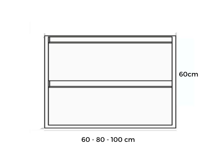 Conjunto completo de mueble de baño Zaoma Bruntec croquis 12