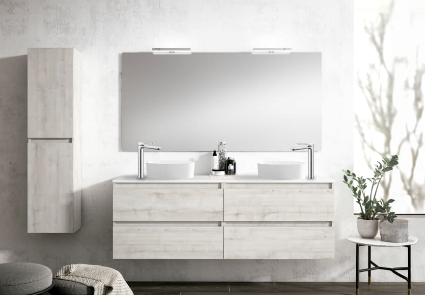 Meuble de salle de bains avec plan de toilette MFD hydrofuge Box Viso principal 0