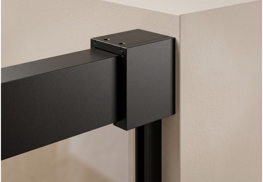 Paroi de douche  noir mat Elara Bruntec détail 2