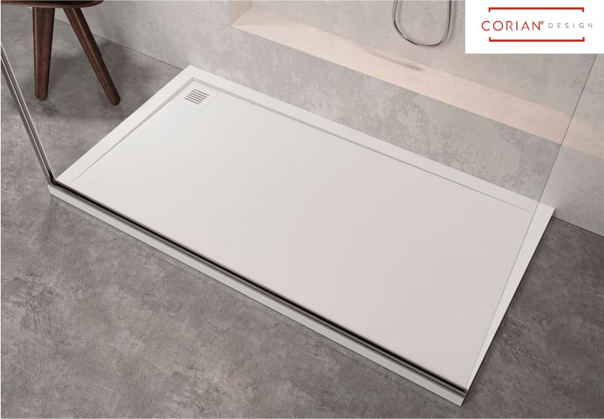 Receveur de douche Solid Surface Corian DuPont Centauro Hidronatur détail 1