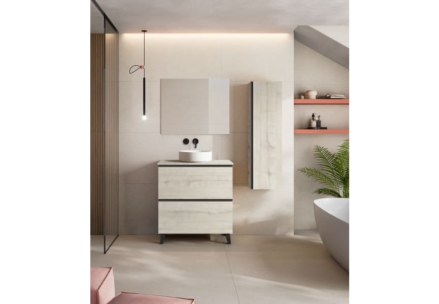 Meuble de salle de bains avec plan de toilette en bois MDF hydrofuge Granada Visobath principal 1