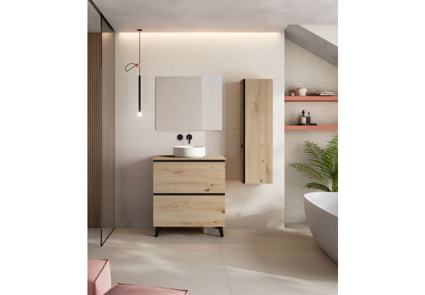Meuble de salle de bains avec plan de toilette en bois MDF hydrofuge Granada Visobath principal 3