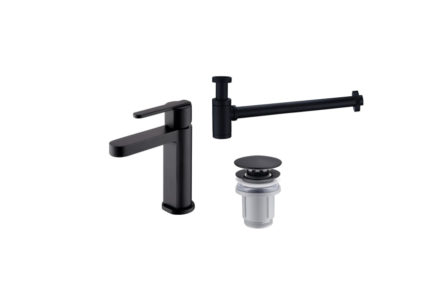 Pack Roma Robinet de lavabo Imex + Bonde à déclic + Siphon principal 1