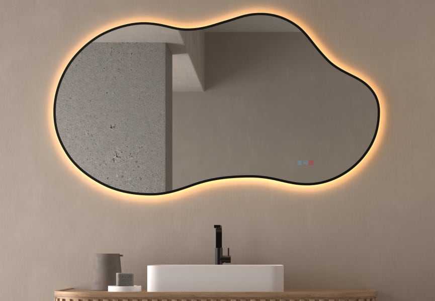 Miroir de salle de bains avec l'éclairage LED Stone Bruntec principal 0