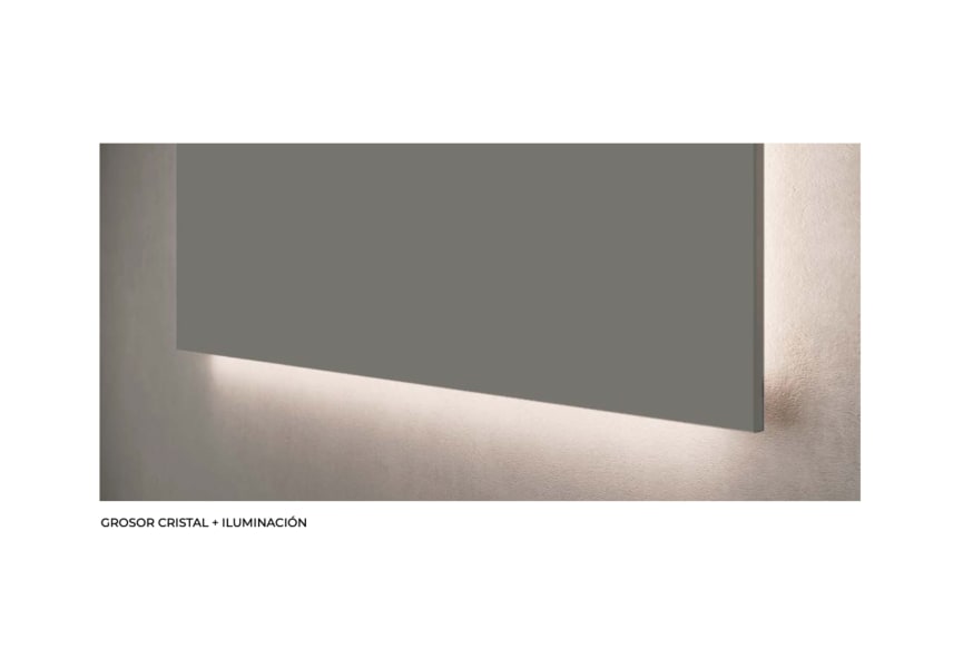 Miroir de salle de bains avec éclairage LED Suecia Ledimex détail 7